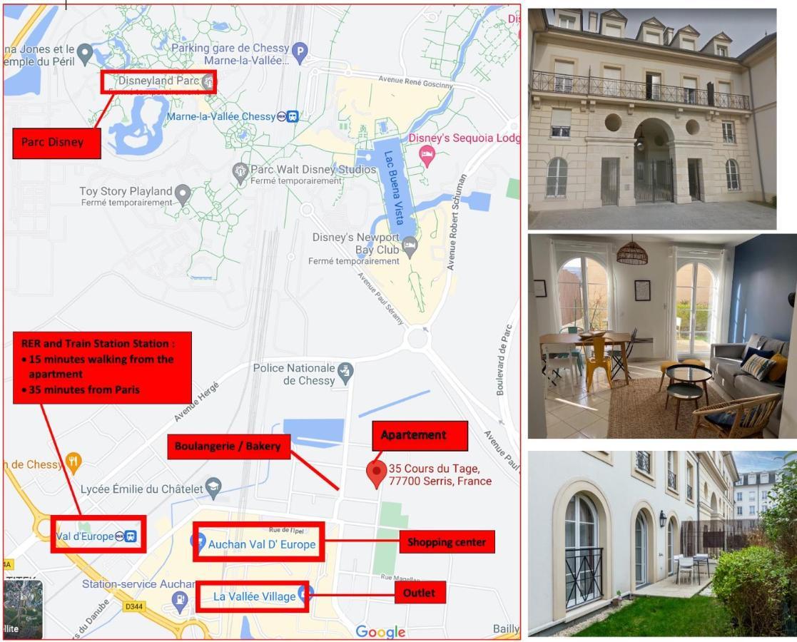 Apartment 2 Bedroomed Near Disneyland Paris With Garden Parking At Serris Eksteriør billede